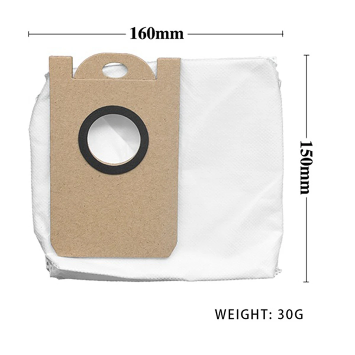 12 Pcs Leak Proof Dust Bag for Proscenic M7 Pro M8 Pro Robot Vacuum Cleaner Three Layer Large Capacity 2.5L Cloth Bags