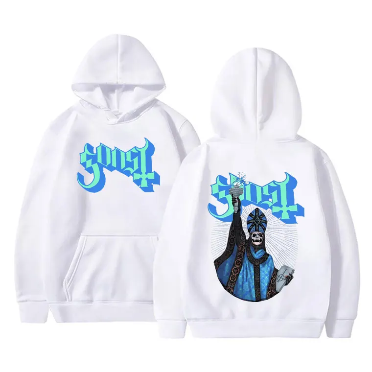 Rock Band Ghost Graphic Hoodie Men Women's Vintage Gothic Rock Sweatshirt Male Oversized Hoodies Men's Metal Music Streetwear