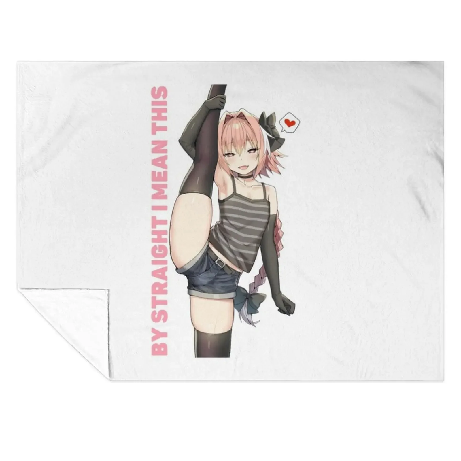 

Astolfo Leg Stretch Straight Boi Femboy Trap Sissy Throw Blanket valentine gift ideas christmas gifts funny gift Single Blankets