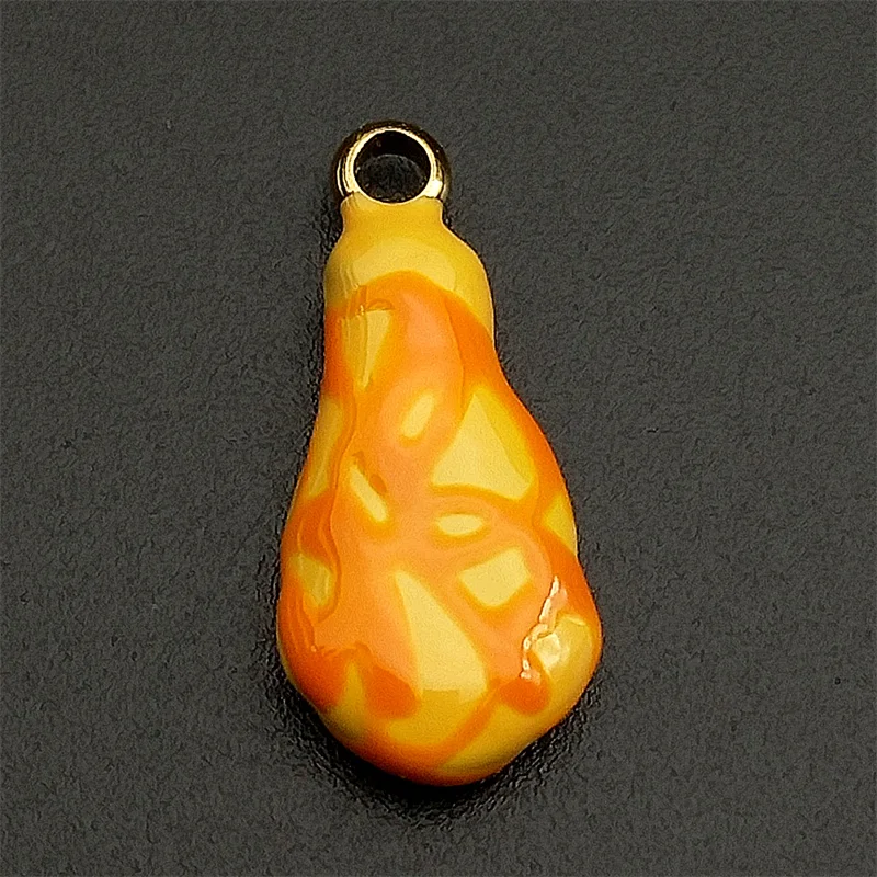 Kawaii Fast Food Snack Pendants Enamel Stainless Steel Ice Cream Charm Diy Jewelry Accessories Findings For Necklace Earrings