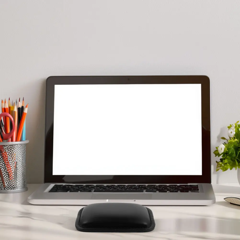 

2pcs Pu Ergonomic Mouse Cushion Wrist Rest Support Office Home Computer Use Non Slip Soft Comfortable Gaming Wrist Pillow Mouse