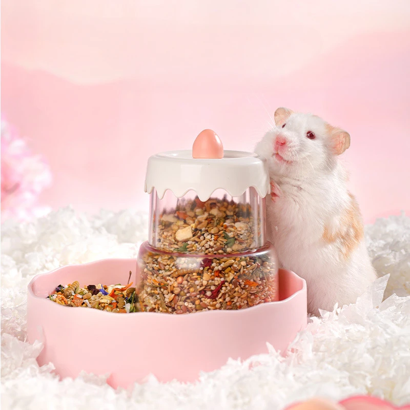 Hamster Food Bowl Cake Storage Bowl Gold Silk Bear Fall Proof Honey Quoll Special Rice Bowl Dwarf Dwarf