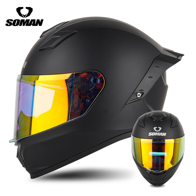 

Soman F1 Full Face Helmet DOT Motorcycle Road Riding Capacetes Cascos Motorcycle Helmets For Men Women