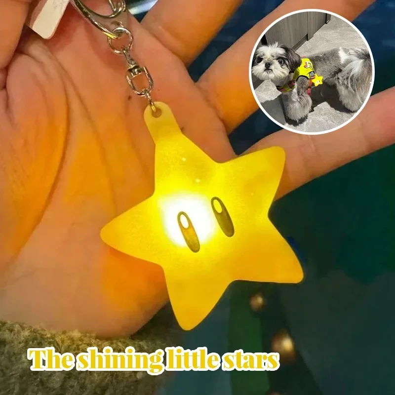 ライトアップスターネックレス 光るペンダント ビーズチェーン付き LEDライトアップジュエリー パーティー レイブ フェスティバル 子供 女性 ギフト