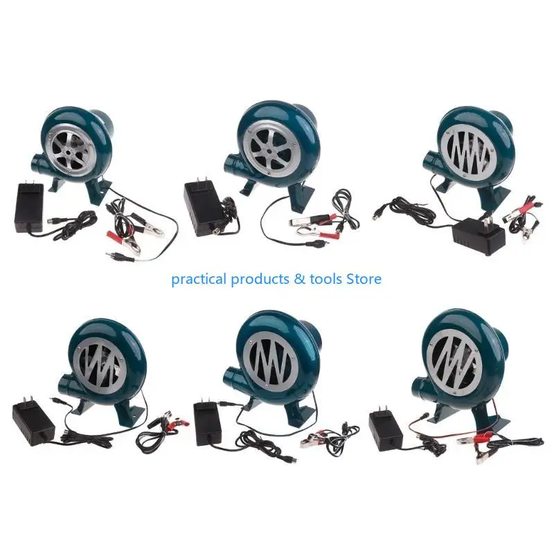 77JB DC12V 30/40/60/80/100 واط مروحة نفخ كبيرة لتدفق الهواء للشواء والنزهة والتخييم #5