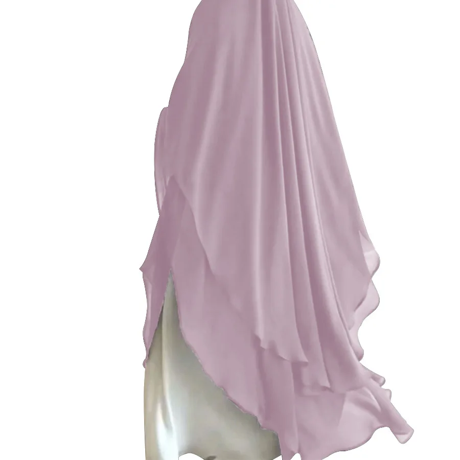 Eid Women Hijab Double Layered Headscarf Muslim Turbans Breathable Islamic Dubai Scarves Turban Hijabs Arab Ladies Ramadan