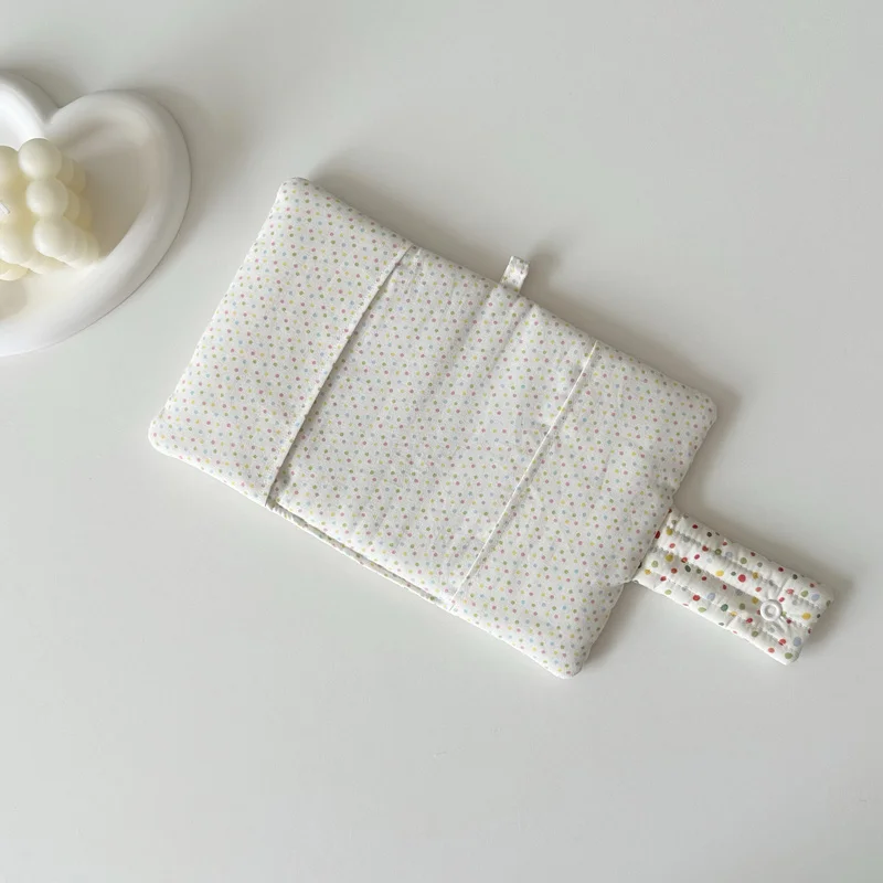 A5A6 Handmade Fresh Wave Dot Book Jacket คู่มือ Ins Wind Diary น่ารัก DIY หนังสือแจ็คเก็ตสําหรับเพื่อน Kawaii ปกหนังสือ