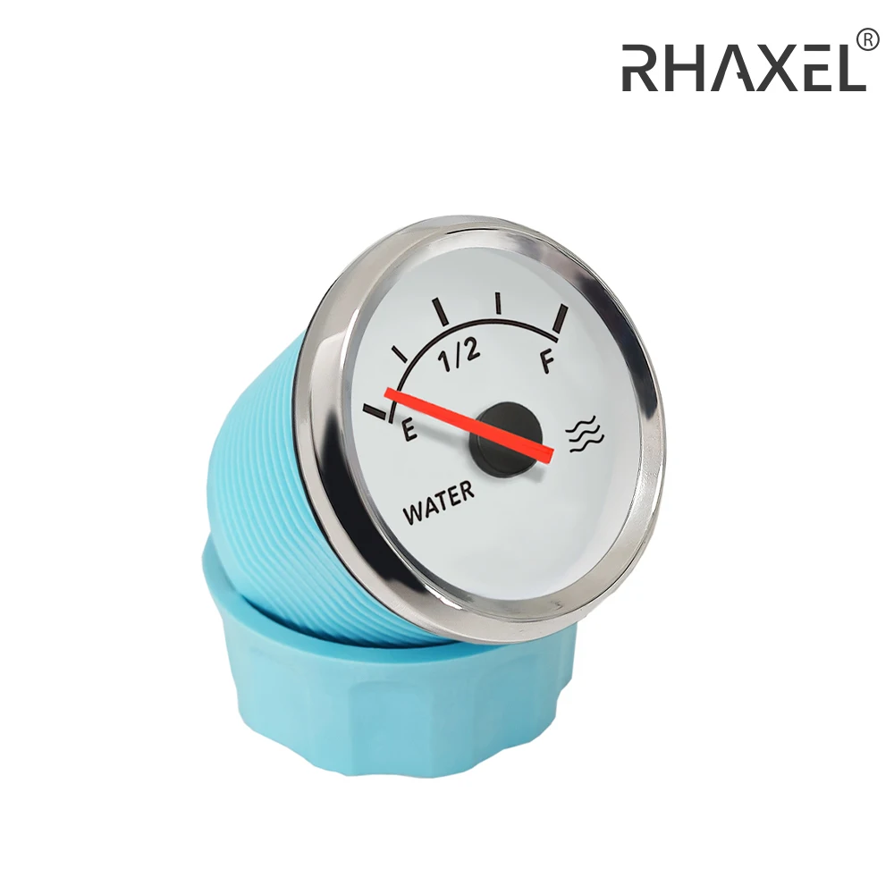 RHAXEL 52mm 0-190ohm 240-33ohm Signal for Yachts Car Trucks Water Level Gauge Meter with Red Backlight Level Sensor 150-300mm