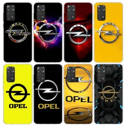 Opel Logo Car Phone Case For Xiaomi Redmi Note 10 11 12 13 14 15 Pro Plus 11S 12S 14S 11T 11E 10S Soft TPU Back Cover Redmi Note