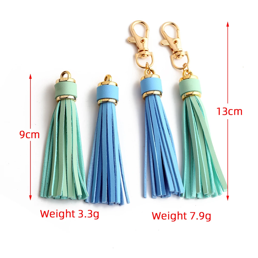 2023NorKeer New Fashion Tassel Key Chain Women Cute Tassel KeyChain Bag Accessory PU Leather Tassels Car Key Ring Fringe Jewelry