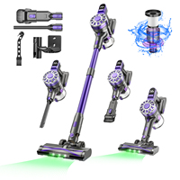 Saerke V07 Cordless Handheld Vacuum Cleaner 38KPa Strong Suction 2200mAh Battery 6 in 1 Lightweight for Home Bed Carpet Clean