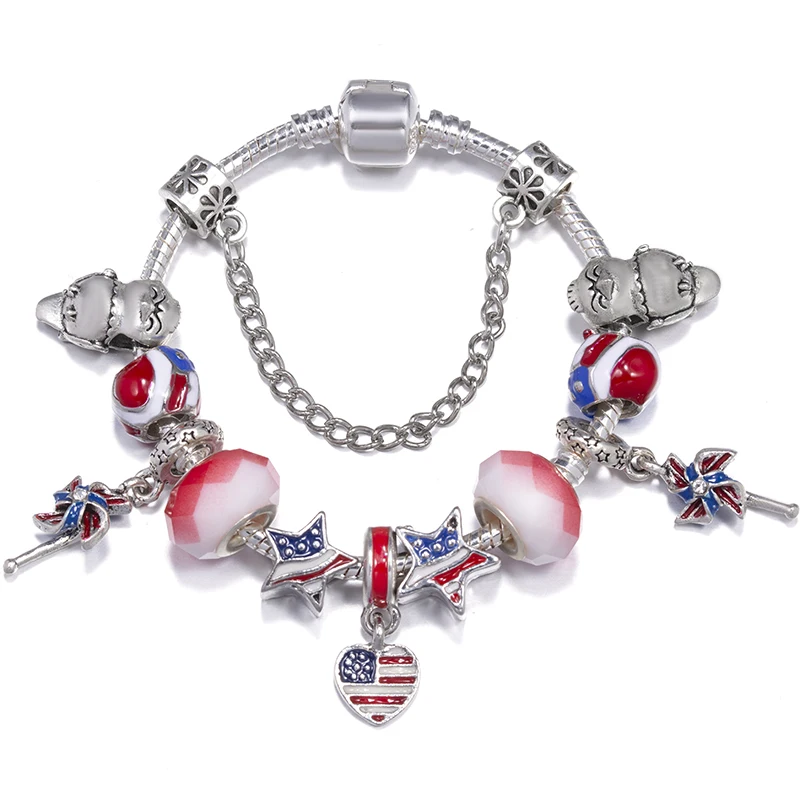 BAOPON Frühling Stile Schmetterling Stiefmütterchen Perlen Charme Armbänder DIY Feine Armbänder Für Frauen Männer Verlobte Bijoux Pulseras Schmuck Geschenk