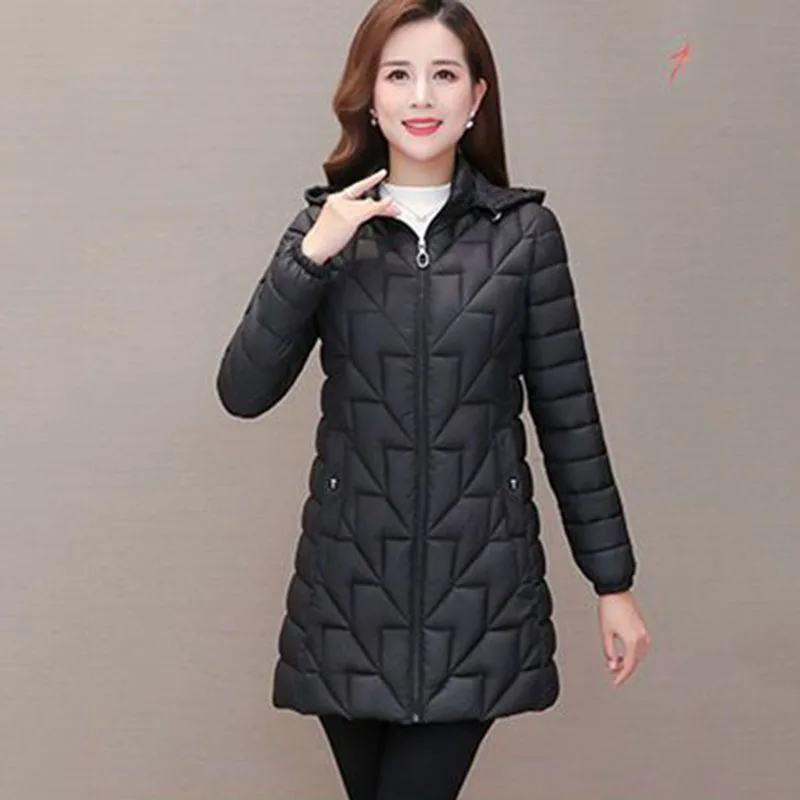 Cotton Coat Mid-length 2022 Autumn And Winter New Slim-fit Cotton-padded Fashion Loose Warm Coat