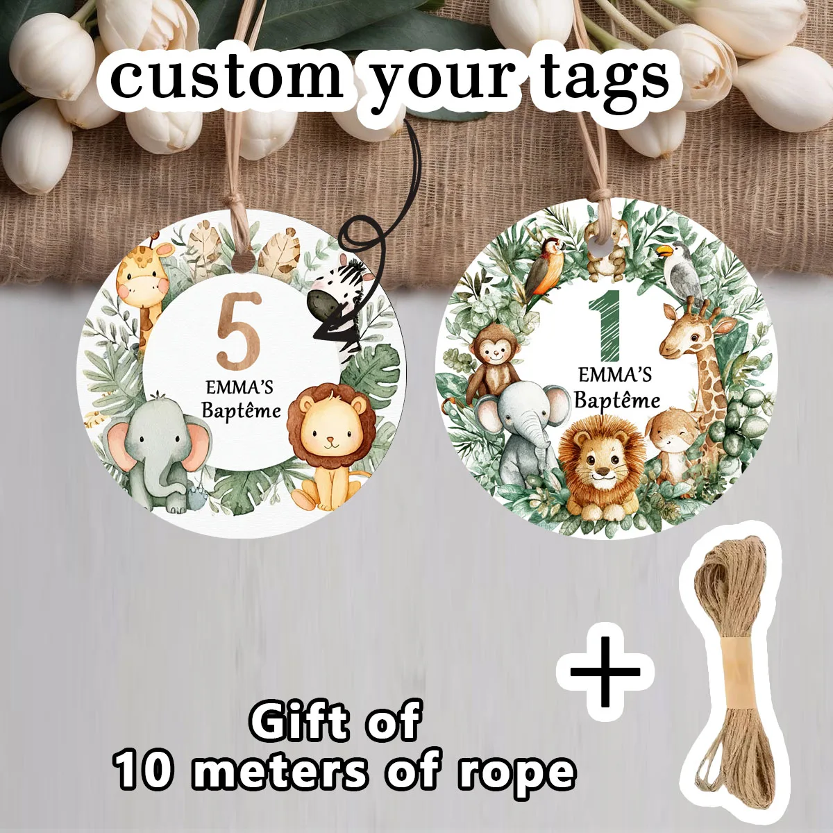 

90pcs Personalized Name and Birthday Cards (For Baptism, Party Invitations & Gift Wrapping)