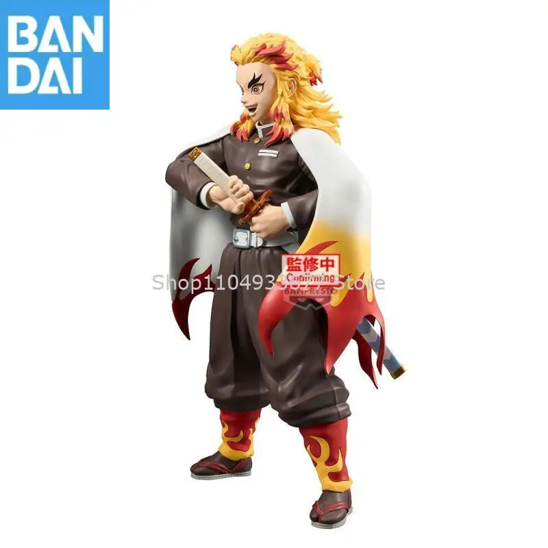 Oryginalna figurka kolekcjonerska Anime Demon Slayer: Kimetsu No Yaiba Grandista Rengoku Kyoujurou, dostępna od ręki.