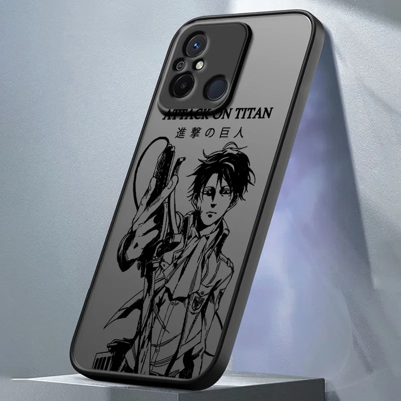 Anime Attack on Titan Phone Case For Xiaomi Redmi A1 A2 7 8A 9 10 Prime Power T C A NFC K20 K40 Gaming Frosted Translucent Soft