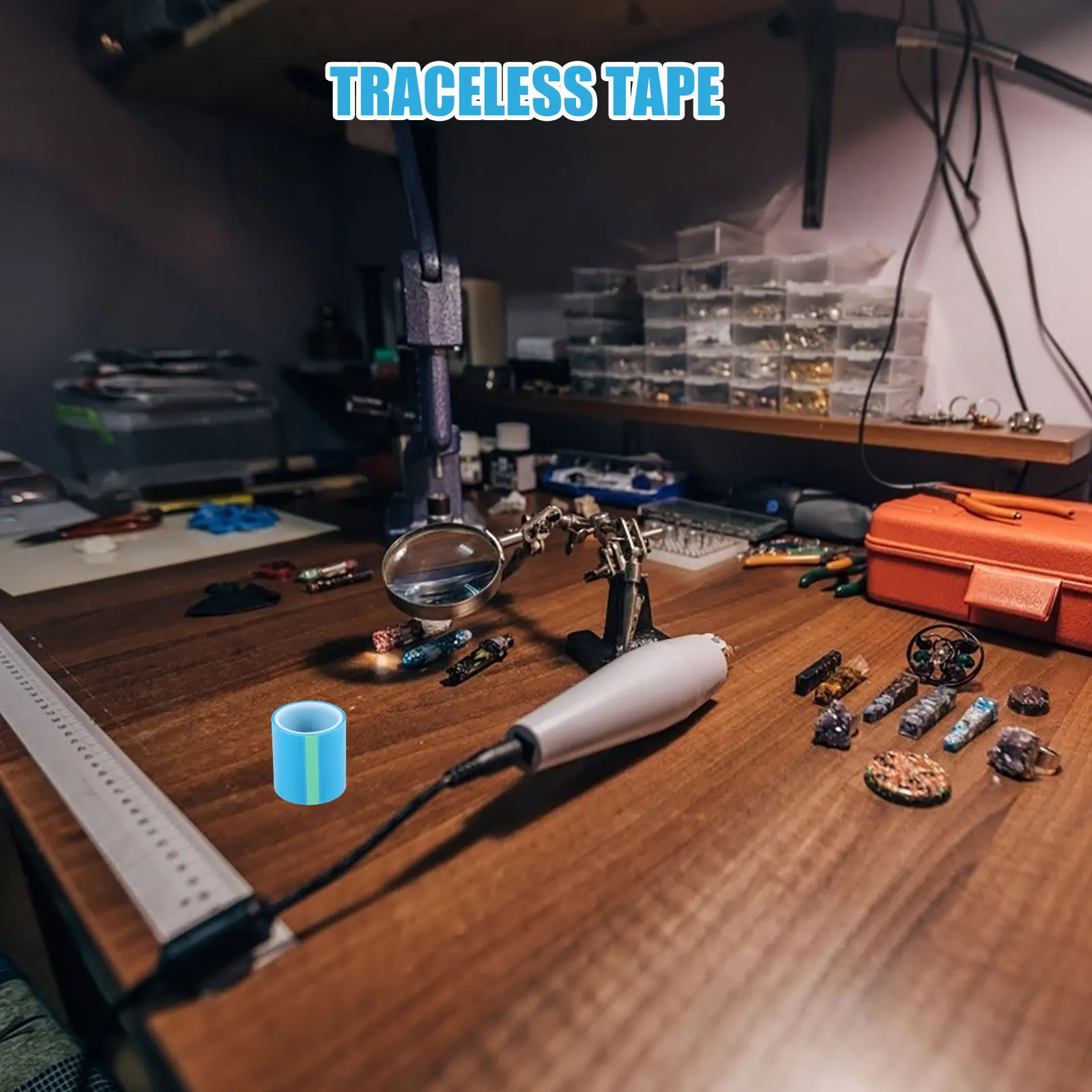 

2pcs 2 Rolls Crystal Resin Materials Diy Epoxy Tape Uv Glue Leak Proof Adhesive Set Metal Frame Pads Epoxy Supplies Tool Mat