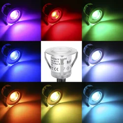 20 Pcs RGB IP67 Waterproof DC12V Low Voltage LED Deck Light Garden inground Light Stainless Steel Staircase Landscape Light