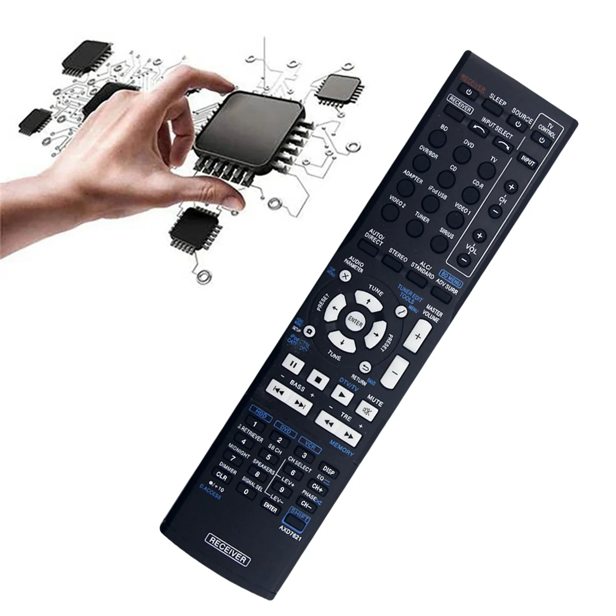 Replace Axd7621 Remote Control for Pioneer Av Receiver Axd7569 Axd7661 Axd7662 Axd7621 Axd7622 Axd7624
