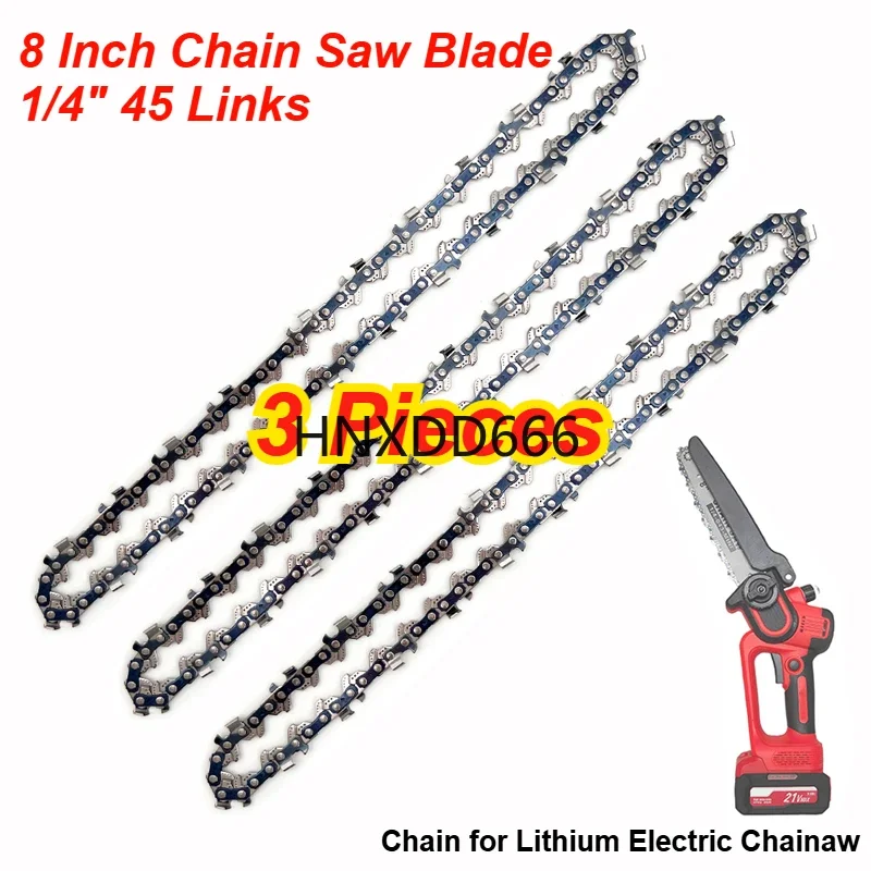 Garden Tool Parts Accessories 3pcs 8 Inch Chain Saw Blade 1/4