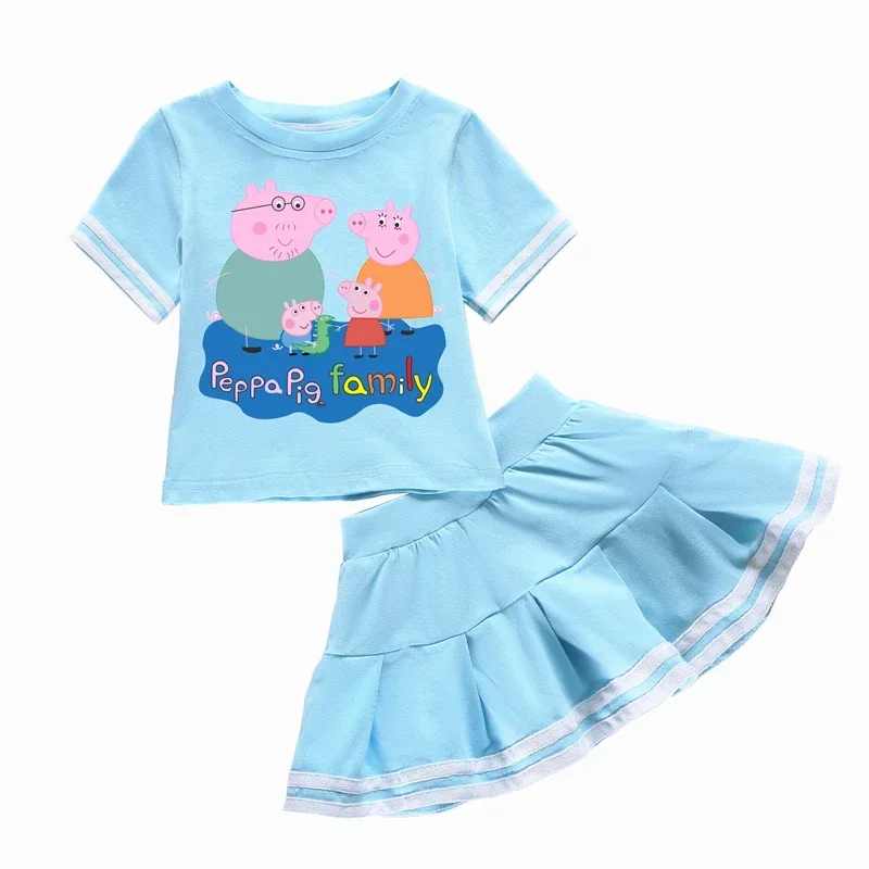 Peppa schwein George Rot sommer kurzarm kleid set aktivität puppe spielzeug weihnachts chenk für Kind schwester kleid