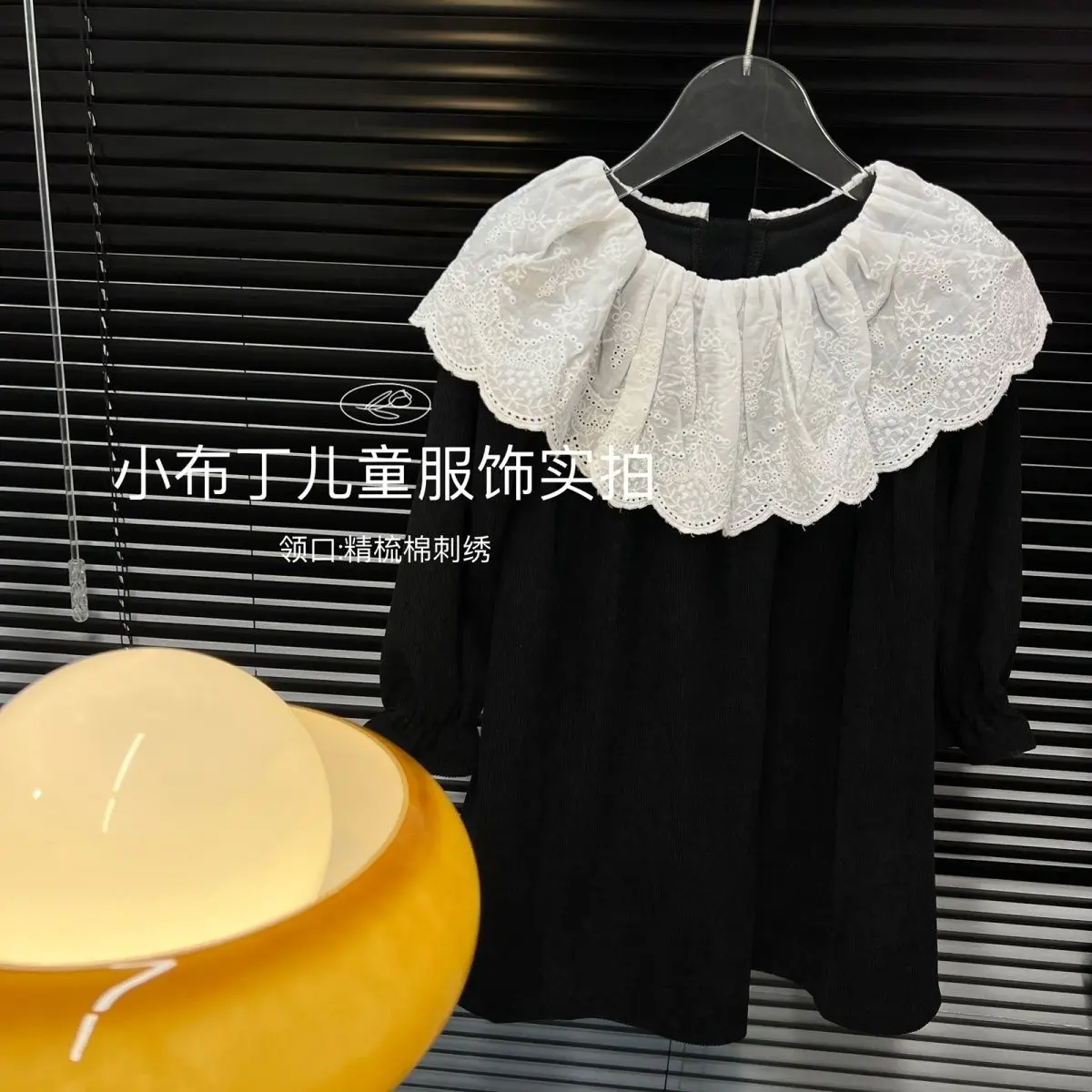 

Baby Girls Fashion corduroy Dress Spring Autumn Kids White Collar Long Sleeve Elegant Princess Dresses Children Clothes Vestido