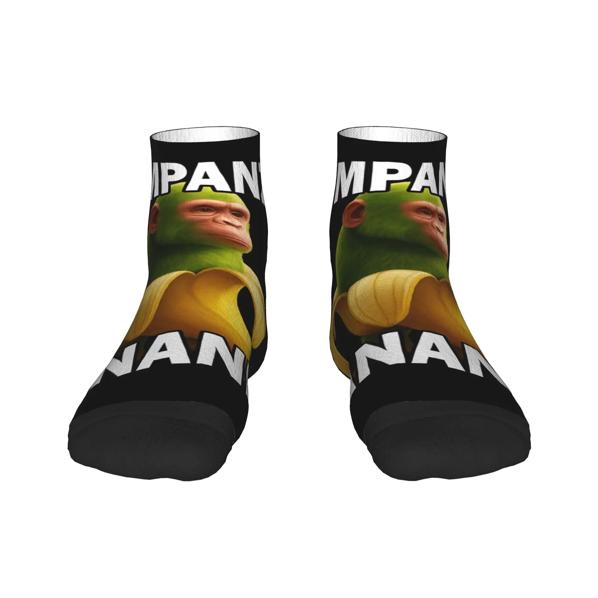 مضحك أنومالي الشمبانزي الموزي ميمي الكاحل الجوارب عدم الانزلاق جودة تسلق الجوارب للرجال الصيف القوطية المطبوعة جورب