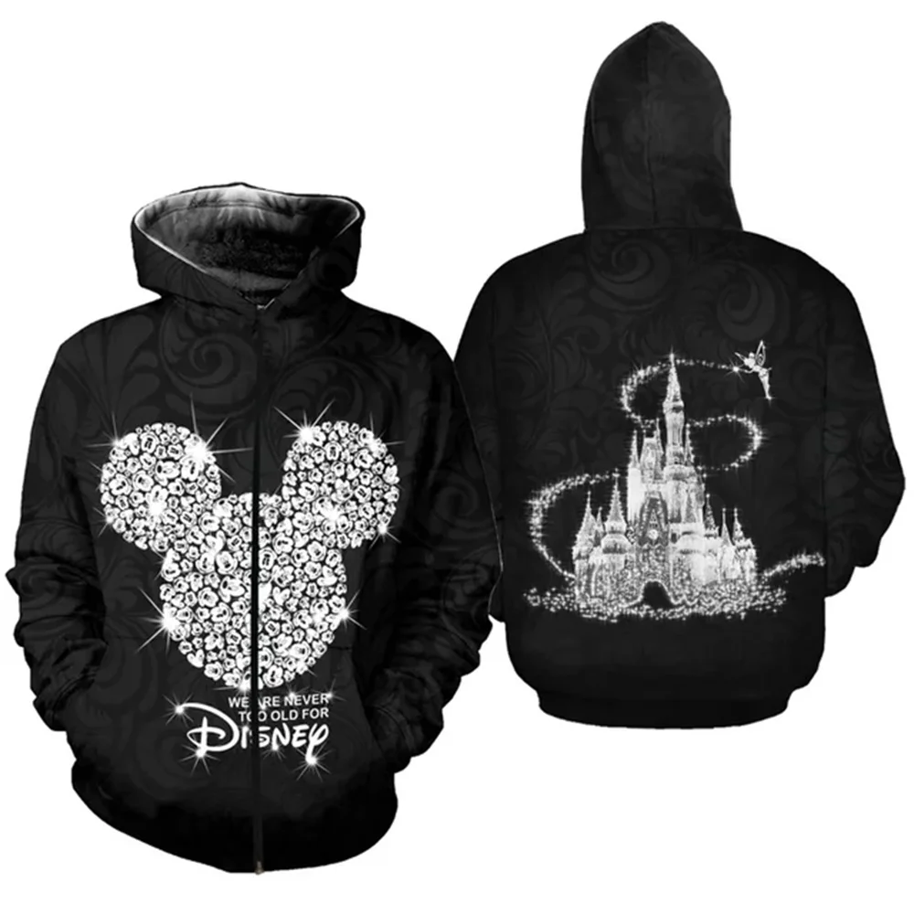 

Mickey Mouse 3D Print Hoodie Disney Sweatshirt/Hoodie/Fleece Jacket Unisex Casual Hoodie Fashion Men's 3D Zip Hoodie