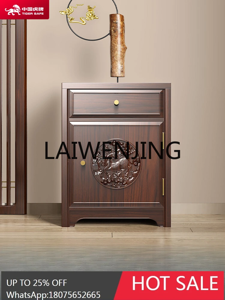 RWJ Solid Wood Bedroom Intelligent Invisible Small Anti-Theft Invisible Household Safe Box