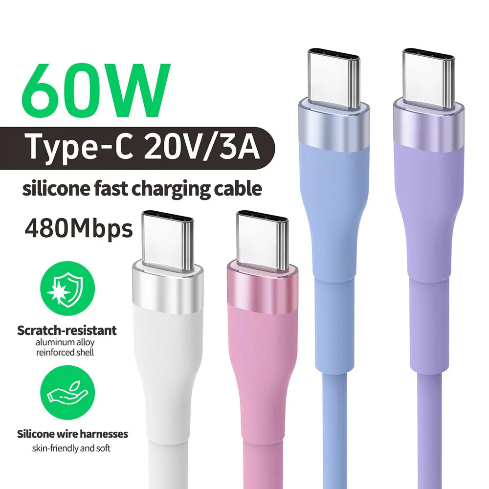 

Short USB C to USB C Cable,Portable Liquid Silicone Cord,Type C Fast Charging Wire Compatible with iPhone 17,Samsung Galaxy S20