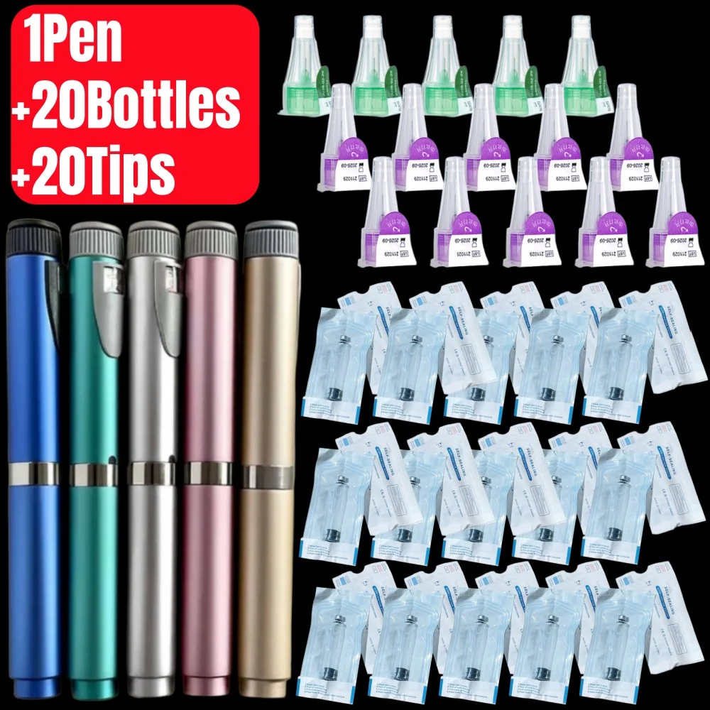 

20Pcs Magic Pen Disposable 3ml Empty Cassette Bottle for Lilly Insulin Cartridges Injection Pen Tattoo Pen Medical Aesthetics