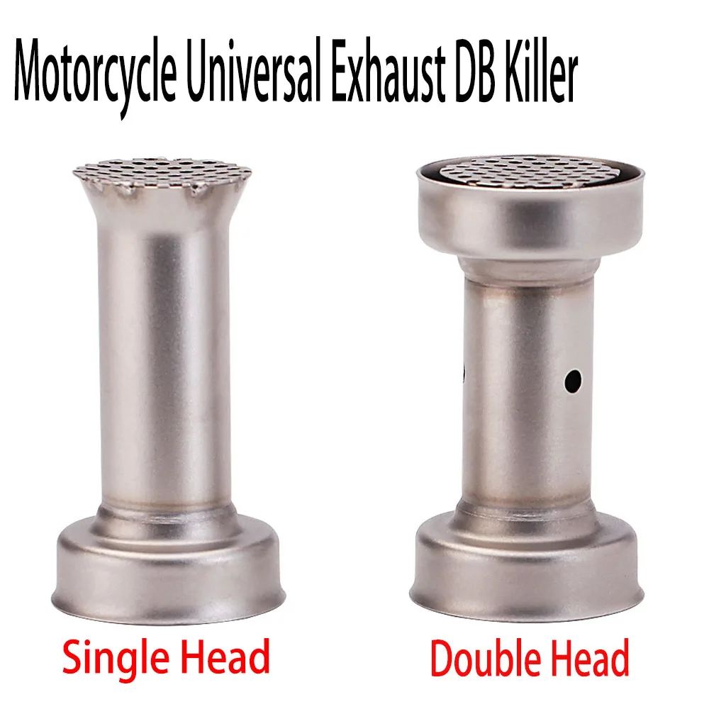 Slip On Universal Motorcycle 51mm 60mm DB Killer Stainless Noise Sound Eliminator Exhaust Flow Moto Escape Muffler