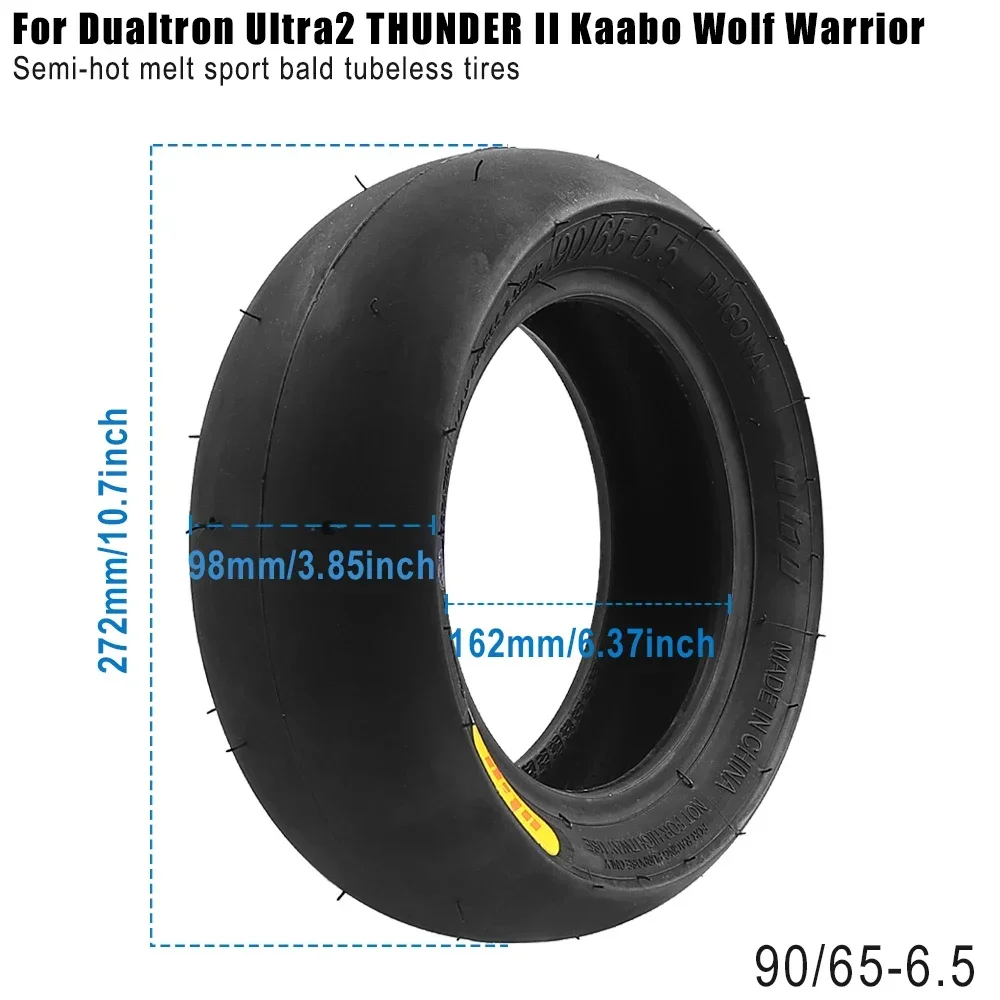 

For Dualtron Ultra2 THUNDER II Kaabo Wolf Warrior Electric Scooter Semi-Hot Melt Athletic Bald Tubeless Tires Competition Tires