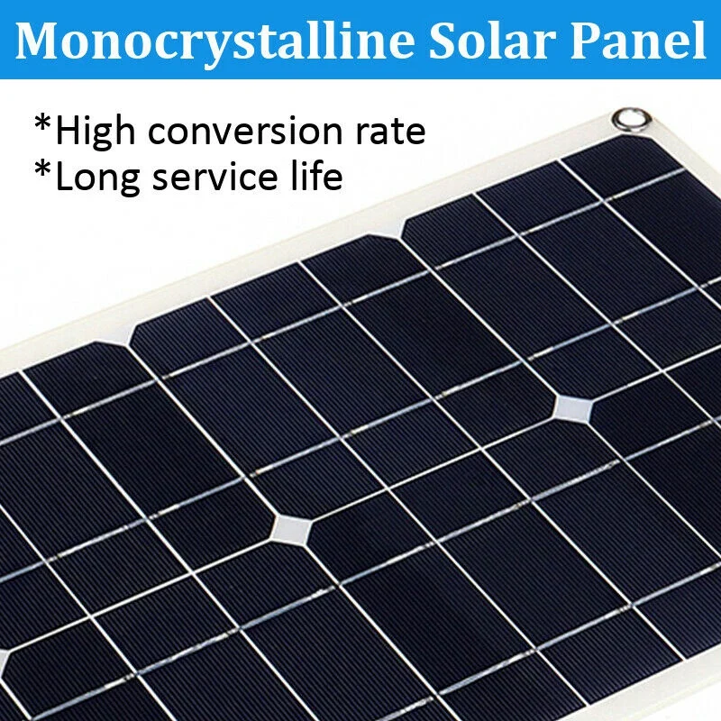 【FLASH-SALE!】100W 18V Dual USB Solar Panel Battery Solar Controller For Boat Car Home Camping Hiking