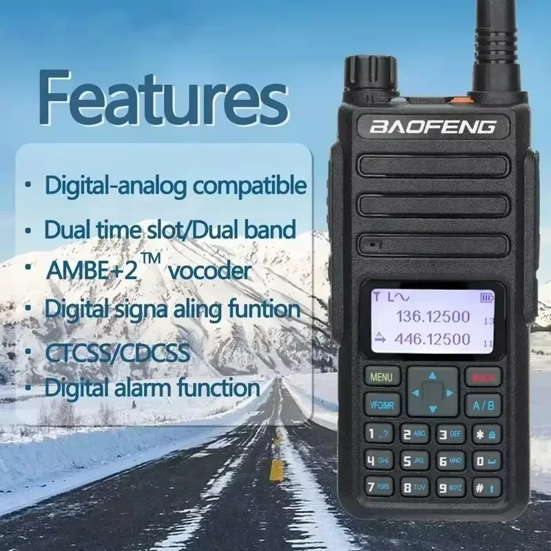 Baofeng DR-1801 Walkie Talkie DMR Two Way วิทยุ Dual Band ชั้น I ชั้น II Dual Time Slot Uhf Digital Poste วิทยุ