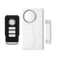 1 Set Door Window Entry Security ABS Wireless Remote Control Burglar Alarm Magnetic Sensor Door Alert System Home Protection Kit