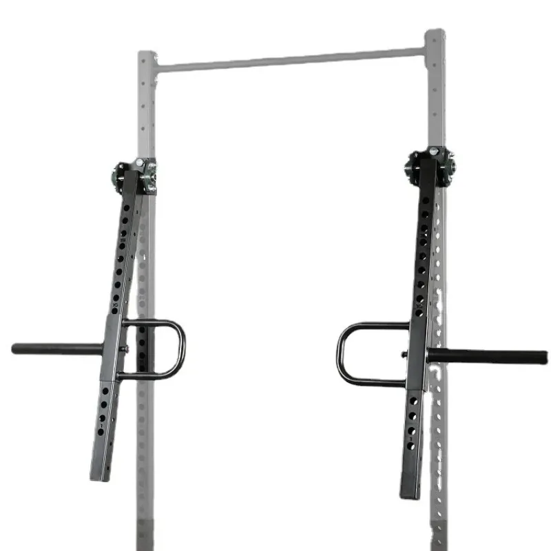 Gym Adjustable Arms push up and down the squat rack pillar