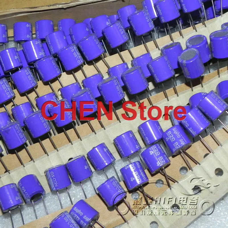 20PCS Sanyo OS-CON SP 4V820UF 10X10MM High polymer Motherboard 820UF 4V Solid State Capacitors purple 4SP820M