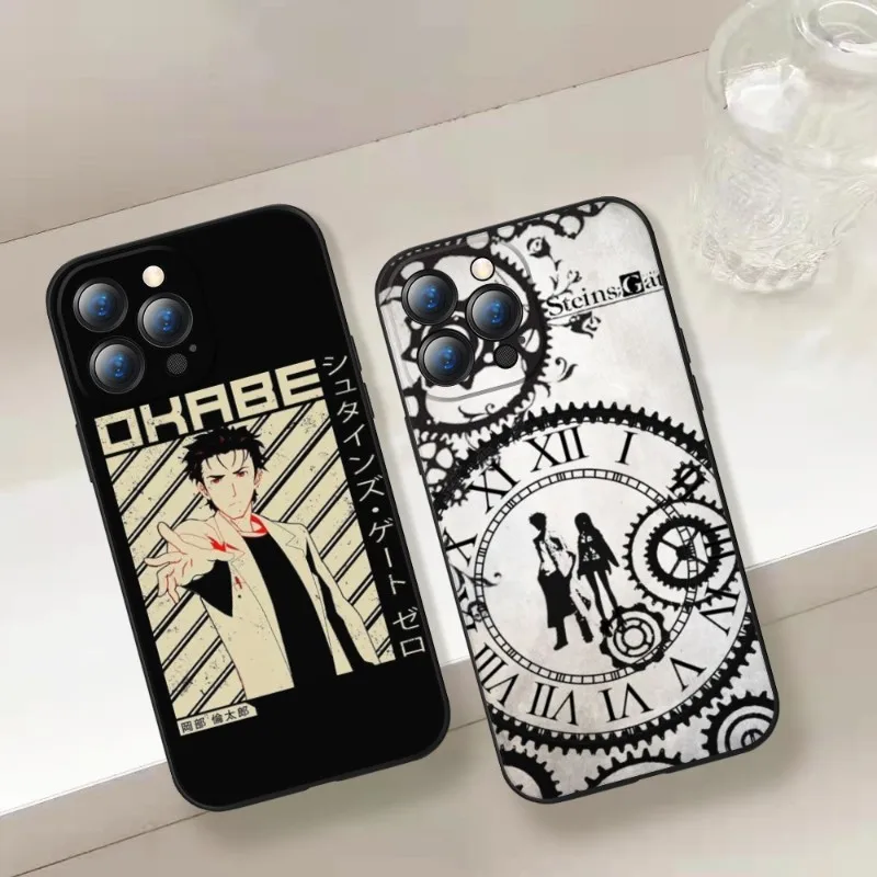 Steins Gate Comics Phone Case For Iphone 15 14 12 11 13 Pro Max XR 7 8 14 15 Plus Soft Phone Covers