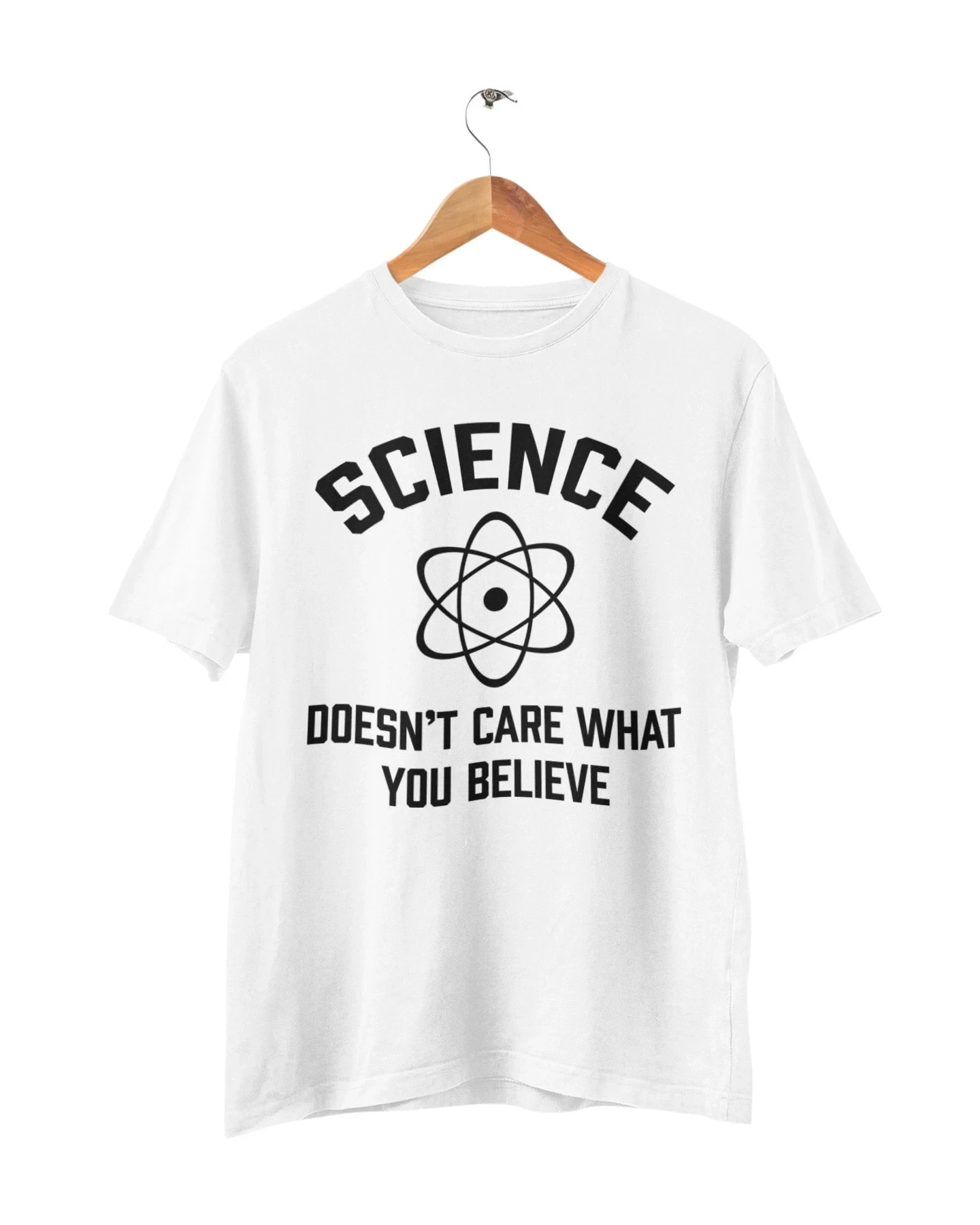 HOT SALE Science Doesn't Care What You Believe Funny T Shirt Nerd Geek Scientist Atheist Graphic T Shirts Retro High-quality