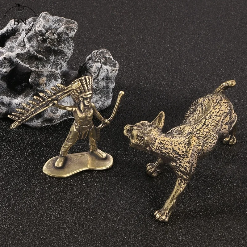 Майянские индийские воины, скульптура, статуя, латунная фигурка, ремесла, мебель, домашний декор, украшение для гостиной, украшение для офисного стола