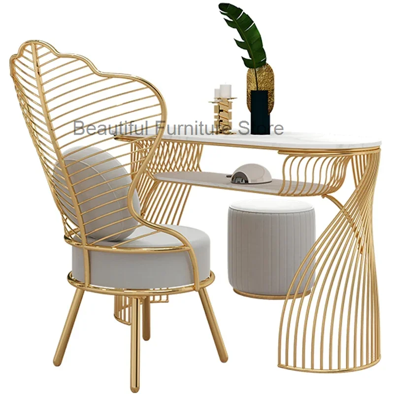 Luxo Modern Nail Desk, ardósia minimalista, mesas de manicure requintado, mobiliário nórdico para profissionais, HD50ZJ