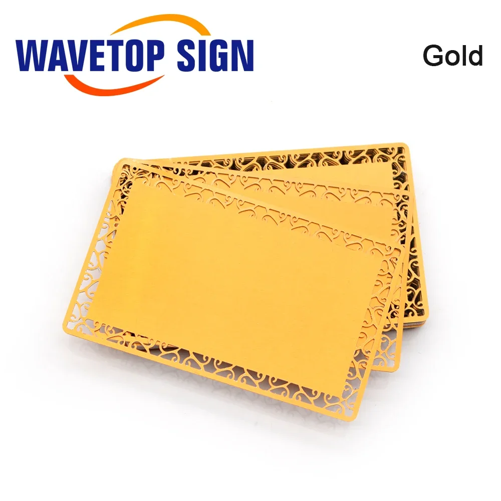 SignkoRay 100 قطعة 0.2 مللي متر بطاقات اسم الأعمال متعدد الألوان سبائك الألومنيوم الصفائح المعدنية اختبار المواد لآلة الوسم بالليزر