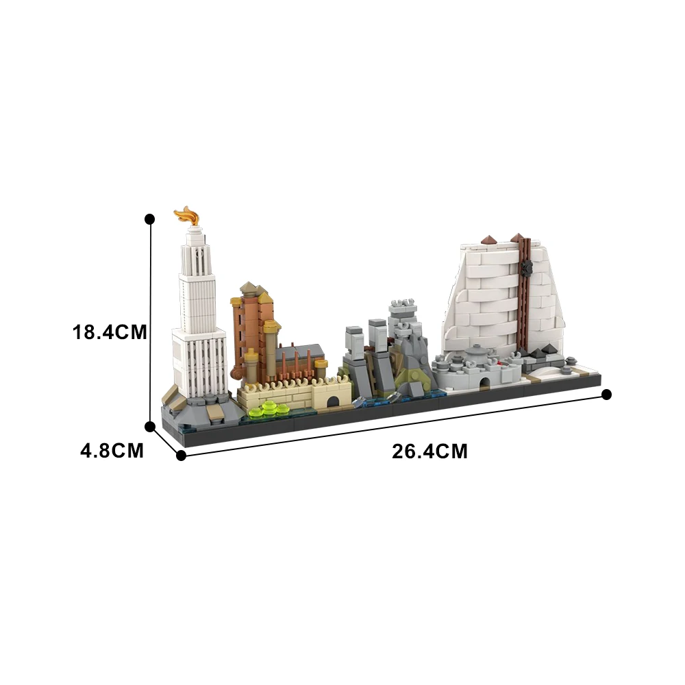 Gobricks MOC لعبة من عروش Westeros Skyline Bricks City Game of Thrones Skyline ألعاب مكعبات البناء للأطفال هدية #4