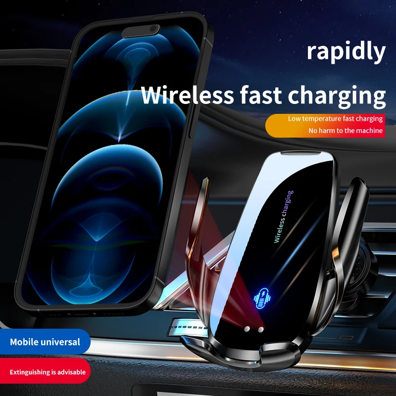 VAORLO Car Kit Wireless Charger 15W Fast Charging Phone Holde Support IR Induction Touch Induction Intelligent Anti Shake