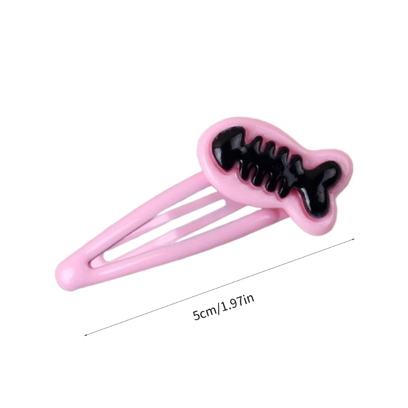 Hair Clip Fishbone/Paw/Heart Hairpin Hair Clip for Halloween Carnivals Side Ponytail Hairpins for Teens drop shipping
