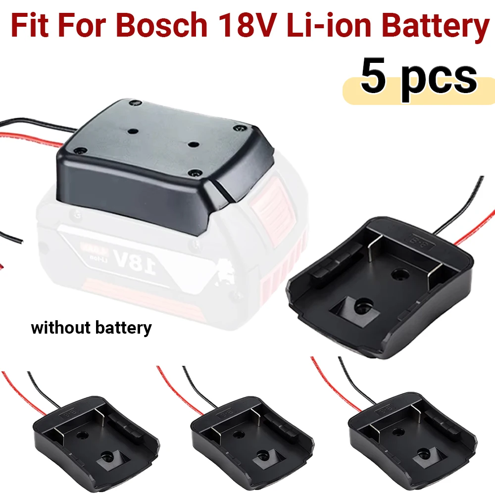 

5 шт. адаптер аккумулятора для Bosch 18 В, разъем питания док-станции с проводами 14 Awg, разъемы-адаптеры, инструмент, аксессуары для самостоятельного изготовления