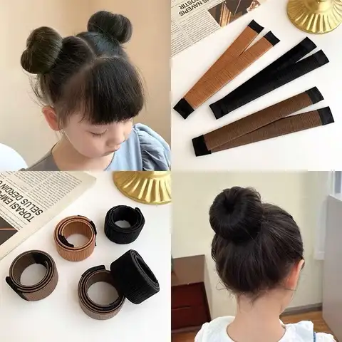 레이디 소녀 헤어 액세서리 달콤한 프랑스 접시 만든 헤어 밴드 볼 트위스트 매직 DIY 도구 롤빵 제조기 합성 도넛 버드 헤드 밴드