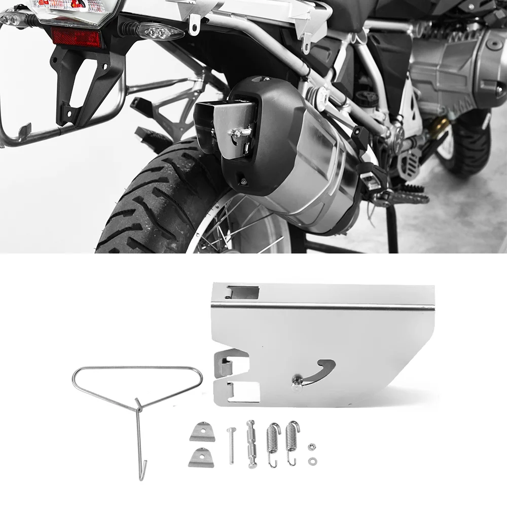 

Motorcycle Silver Decorate Parts For BMW R1200GS Exhaust Pipe End Deflector R1200 GS ADV Adventure Moto Accessories 2013-2018