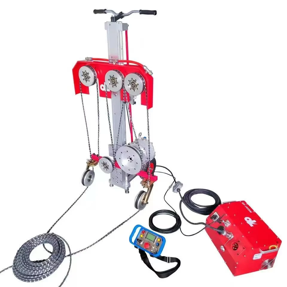 220V 380V 22KW High Frequency Industrial Diamond Wire Saw for Concrete Stone Cutting